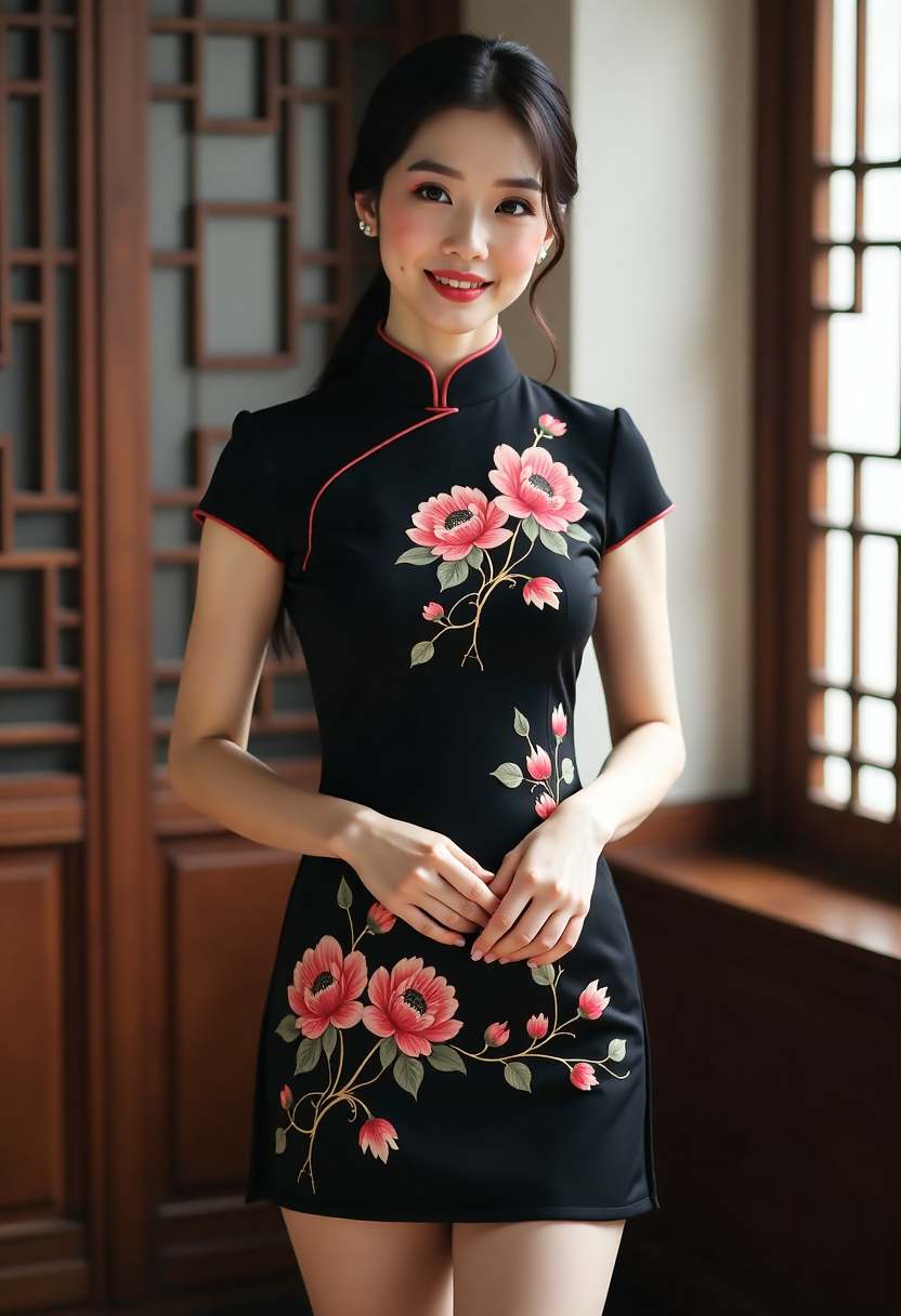 郭母在院门口等待家人
